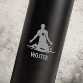 Prezent dla Piłkarza - Czarna Butelka Termiczna z Termometrem