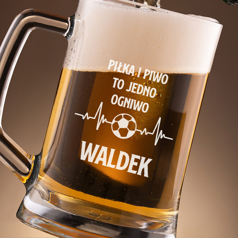 PERSONALIZOWANY Kufel z grawerem na prezent DLA FANA PIŁKI NOŻNEJ