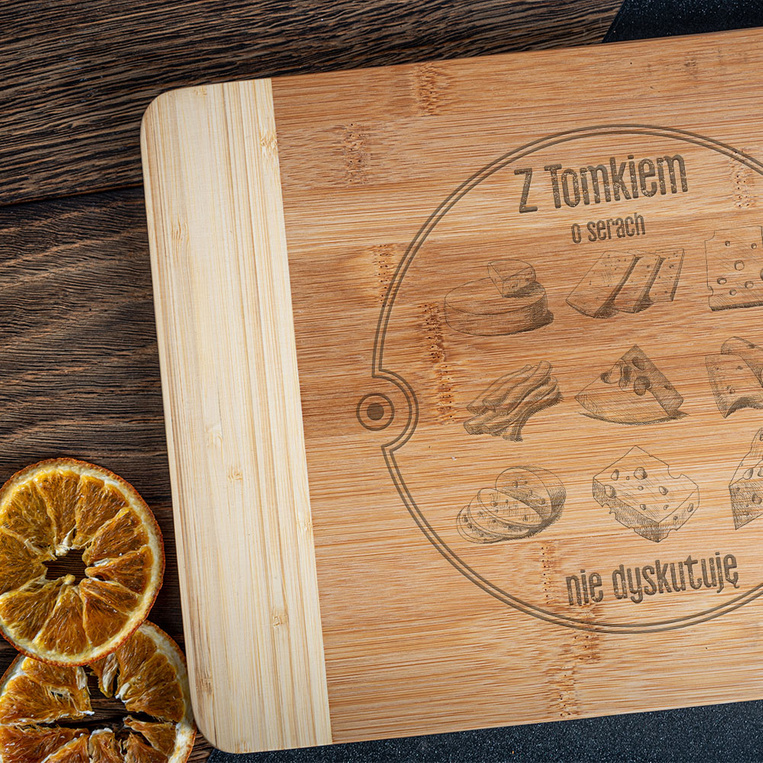 Deska do krojenia i serów z grawerem na prezent DLA ZNAWCY SERÓW