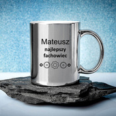 Kubek z nadrukiem NAJLEPSZY FACHOWIEC na prezent dla MECHANIKA