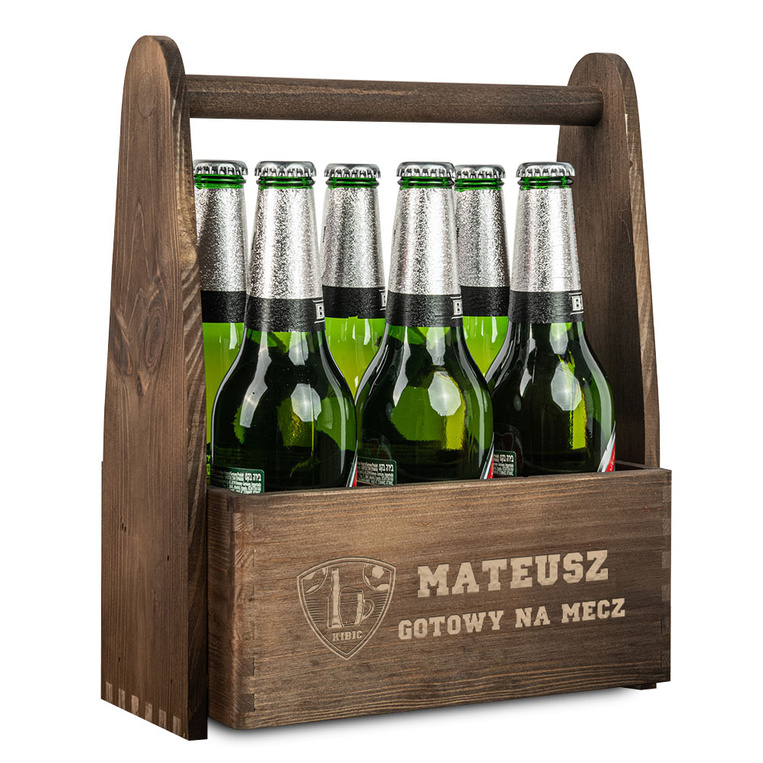 Nosidło na piwo DLA KIBICA z grawerem IMIĘ + GOTOWY NA MECZ