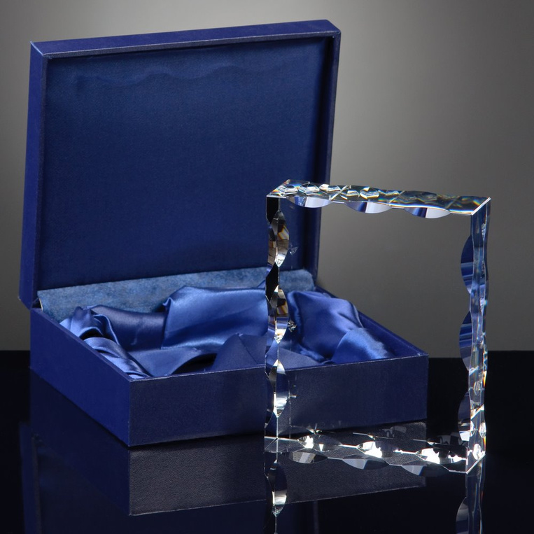 Podziękowania ślubne dla rodziców - fotokryształ, grawerowana statuetka