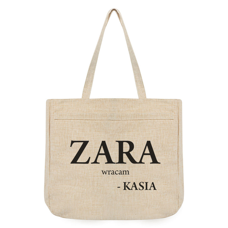 PREZENT Z HUMOREM torba na zakupy ZARA WRACAM dla ŻONY