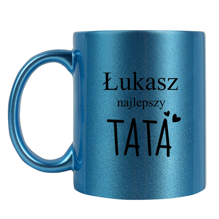 Kubek ceramiczny z nadrukiem NAJLEPSZY TATA + IMIĘ