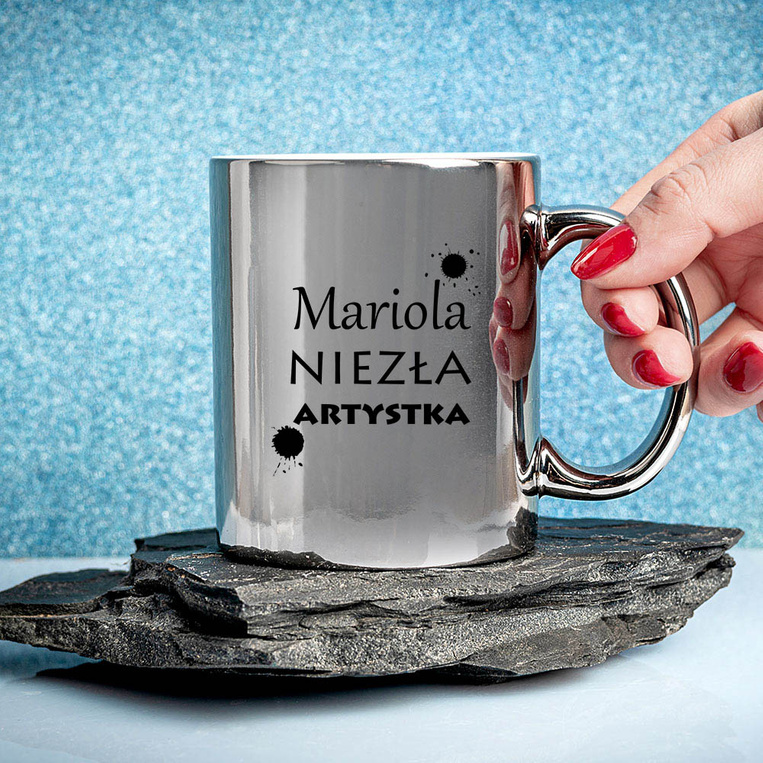 Personalizowany kubek z nadrukiem NIEZŁA ARTYSKA + IMIĘ