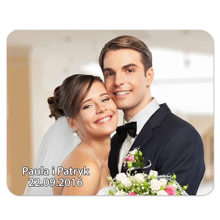 Podkładka pod mysz 22x18 cm z TWOIM ZDJĘCIEM na rocznicę