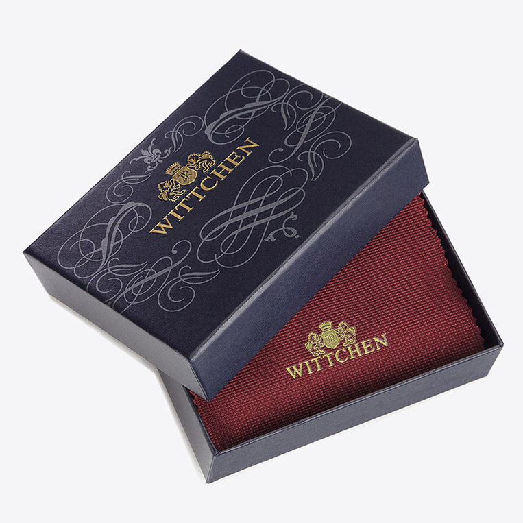 Duży skórzany portfel męski Wittchen INICJAŁY i zapięcie