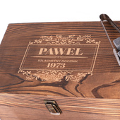 Personalizowany zestaw do whisky Szklanki + Kamienie z grawerem SZLACHETNY ROCZNIK