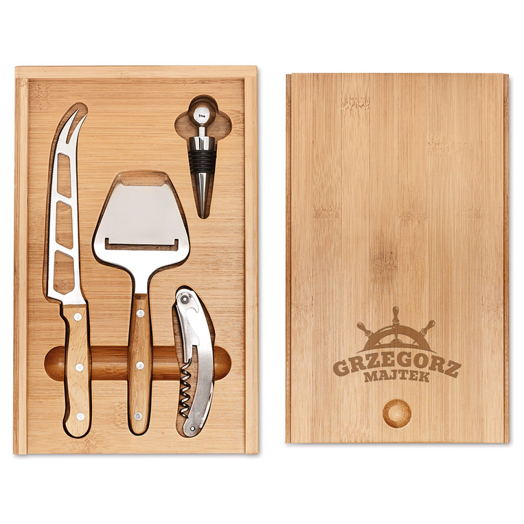 Zestaw do serów i wina z TWOIM GRAWEREM prezent DLA MARYNARZA