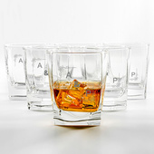 Komplet 6 szklanek do whisky z grawerem inicjałów PREZENT DLA PARY