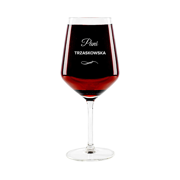 Kieliszek do wina czerwonego z grawerem NA PREZENT dla PANI