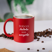 Grawerowany kubek ceramiczny z DLA BABCI – na Dzień Babci, imieniny, święta