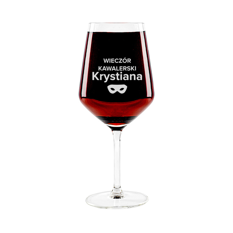 Zestaw 6 kieliszków do wina z TWOIM GRAWEREM na prezent na WIECZÓR KAWALERSKI