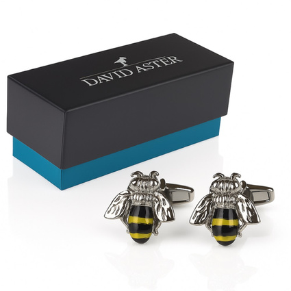 Spinki do mankietów PSZCZOŁA – prezent DLA PSZCZELARZA APIOLOGA