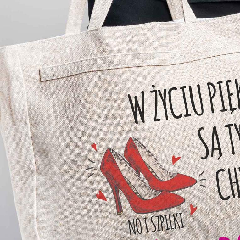 Personalizowana torba na zakupy PIĘKNE SĄ TYLKO CHWILE prezent dla SIOSTRY