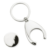 Brelok z żetonem do wózka – GRAWEROWANE INICJAŁY