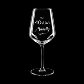 PREZENT DLA NIEJ kieliszek z grawerem na 40 URODZINY