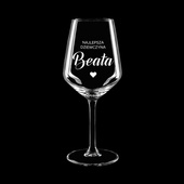 PERSONALIZOWANY kieliszek do wina DLA DZIEWCZYNY