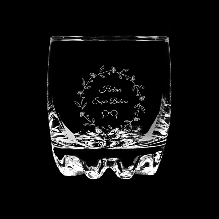 Personalizowana szklanka do whisky DLA SUPER BABCI