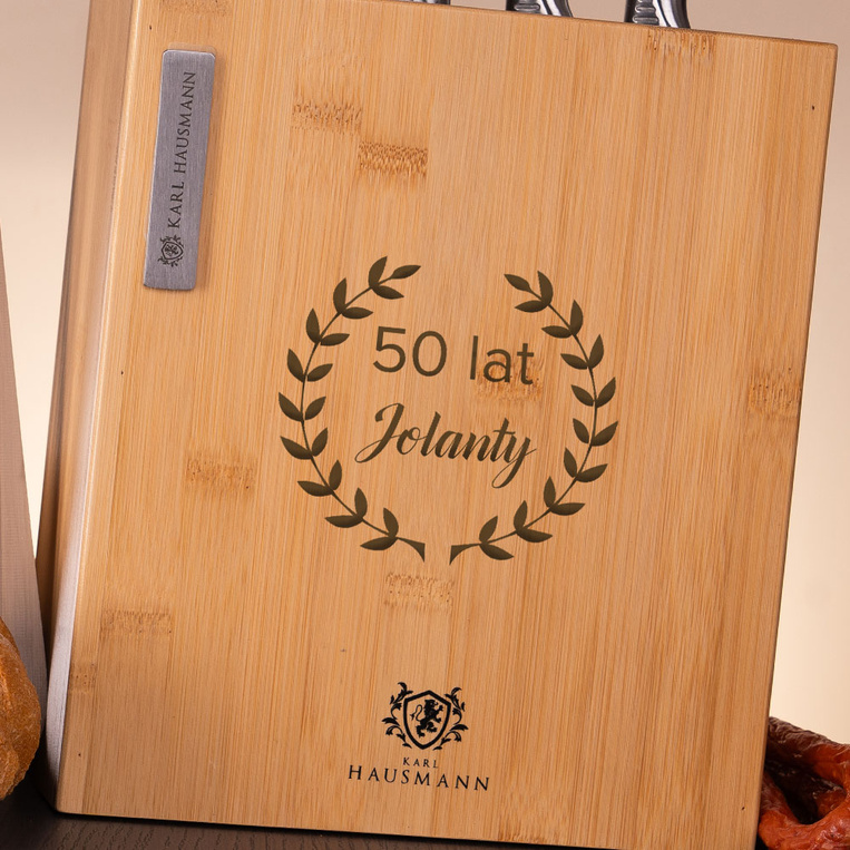 Zestaw noży z grawerem na 50. URODZINY – dla szwagierki, sąsiadki, siostry