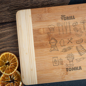 Deska do krojenia z grawerem dla AMATORA GRILLA na URODZINY