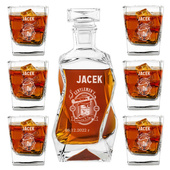 Karafka i 6 szklanek z grawerem na prezent na URODZINY