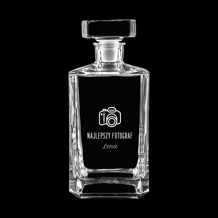 Karafka PERSONALIZOWANY PREZENT dla najlepszego FOTOGRAFA