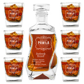PERSONALIZOWANY zestaw do whisky z 6 szklankami NALEWKA DZIADKA