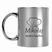 Kubek srebrny z nadrukiem MISTRZ KUCHNI + IMIĘ