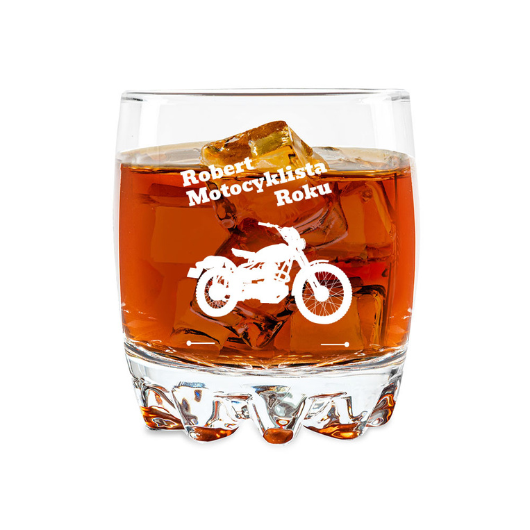 Szklanka do whisky dla MOTOCYKLISTY + grawer imienia