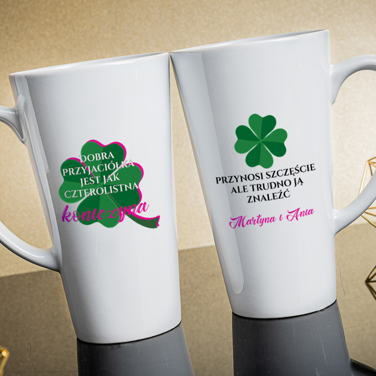 Kubek Latte duży DLA PRZYJACIÓŁKI z nadrukiem