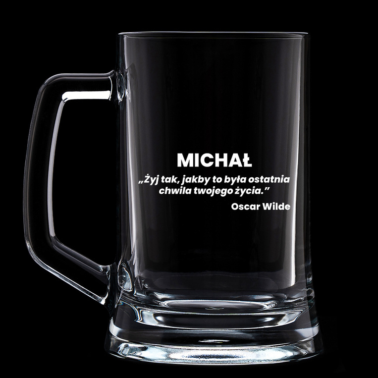 KUFEL Z CYTATEM Oscara Wilde’a – grawerowany prezent