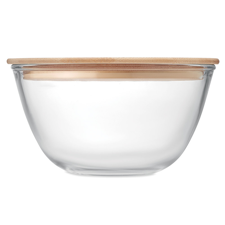 Szklana salaterka z bambusowym wieczkiem NA PREZENT DLA NIEJ twój grawer