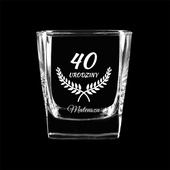 Szklanka do whisky z grawerem na 40 URODZINY 