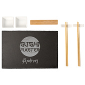 Zestaw do sushi z grawerem SUSHI MASTER + IMIĘ dla NIEGO