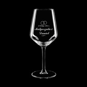 PERSONALIZOWANY kieliszek do wina czerwonego z grawerem - DLA MAŁŻEŃSTWA
