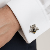 Spinki do mankietów PSZCZOŁA – prezent DLA PSZCZELARZA APIOLOGA