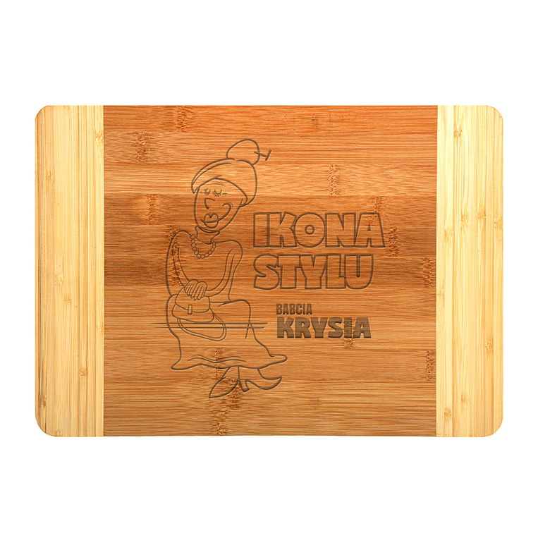 Duża deska do krojenia DLA BABCI z grawerem IKONA STYLU