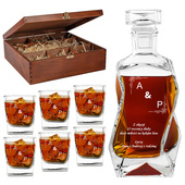 GRAWEROWANY ZESTAW DO WHISKY DLA PARY na rocznicę parapetówkę