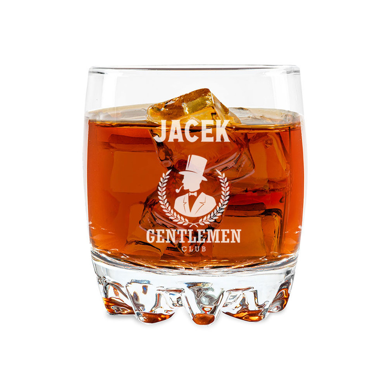 PERSONALIZOWANA szklanka do whisky z grawerem DLA GENTLEMENA + IMIĘ