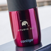 Bordowy kubek termiczny Contigo GRAWER LOGA – gadżet firmowy