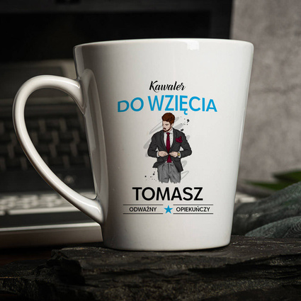 Kubek Latte z nadrukiem KAWALER DO WZIĘCIA