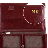 Portfel Wittchen damski bordowy lakierowany PREZENT DLA NIEJ Inicjały