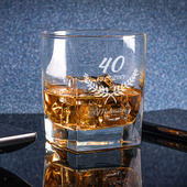 Szklanka do whisky z grawerem na 40 URODZINY 
