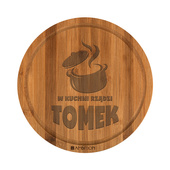 Grawerowana deska do krojenia na prezent DLA NIEGO TOMEK RZĄDZI