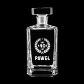 GRAWEROWANA karafka prosta z okazji 40 URODZIN