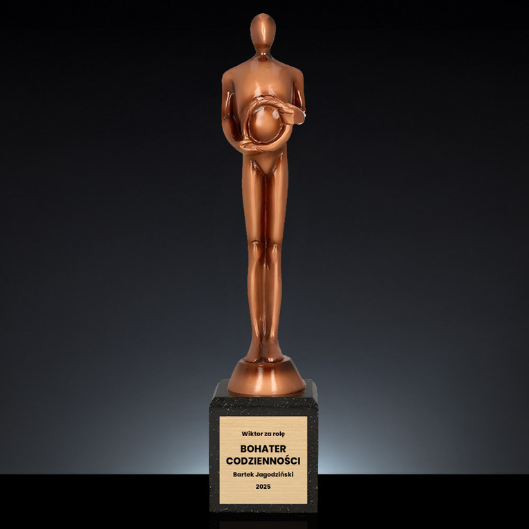 Statuetka WIKTOR – za rolę Bohatera Codzienności z grawerem