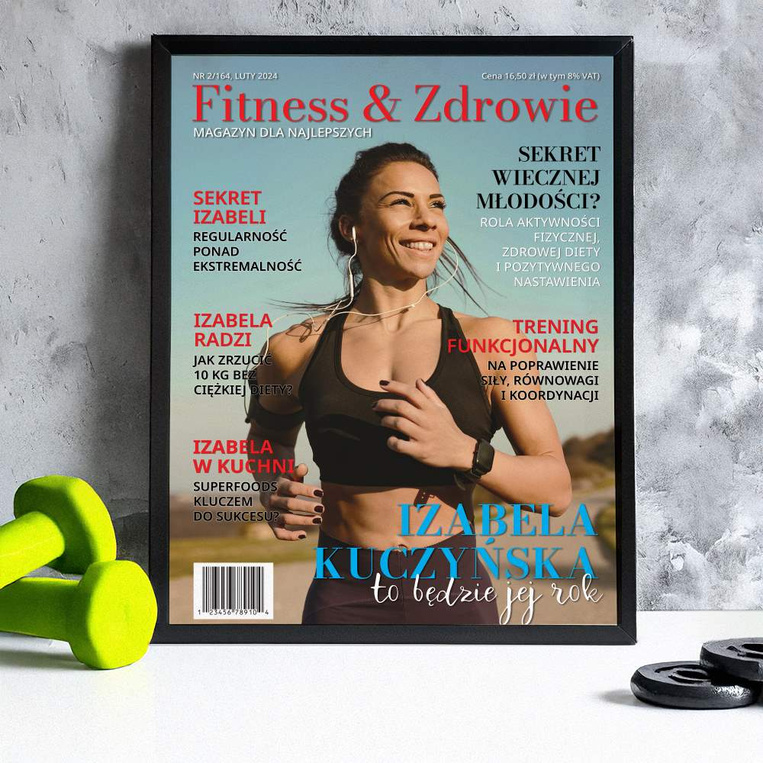 Plakat ze zdjęciem – prezent DLA AKJTYWNEJ KOBIETY z humorem