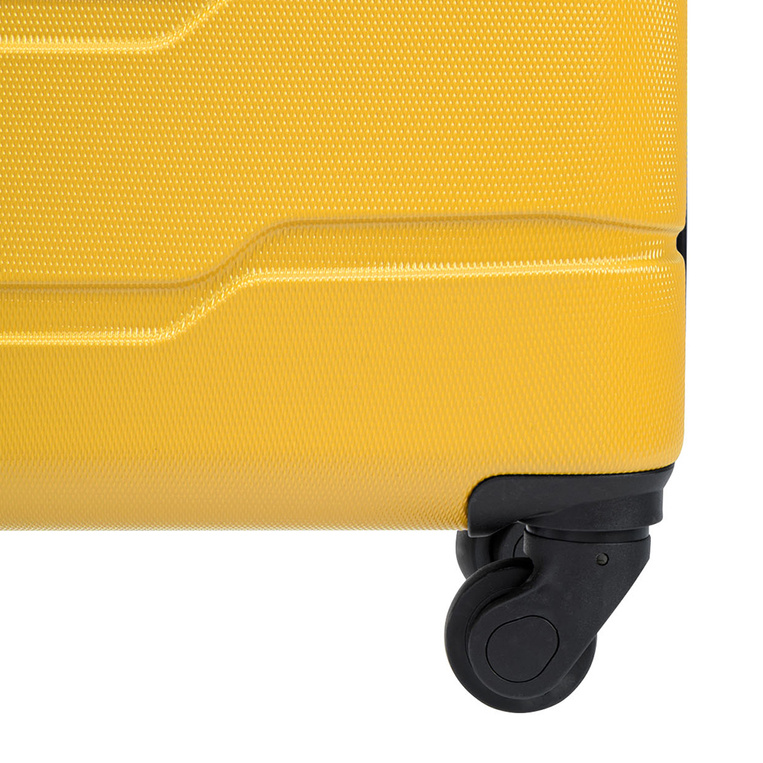 Personalizowana walizka duża Puccini – żółta, GRAWEROWANE INICJAŁY