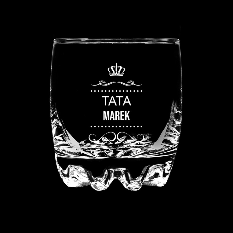 Szklanka do whisky DLA TATY z grawerem